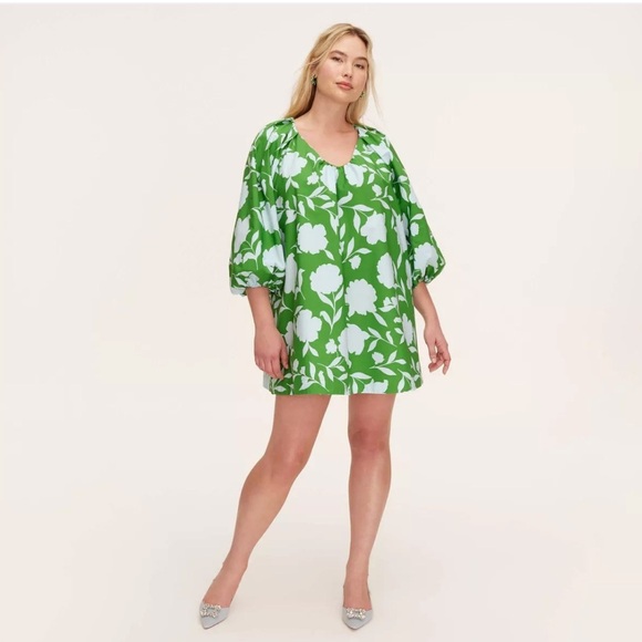 kate spade Tops - NWT Kate Spade New York x Target Poplin Long Sleeve Green Mini Dress Size Small